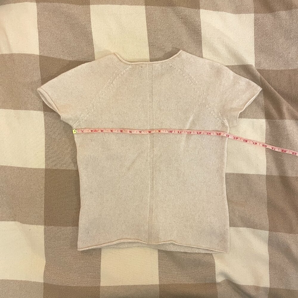 The Row cashmere tee t-shirt sweater crew neck short sleeve scoop